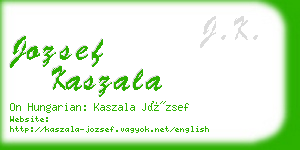 jozsef kaszala business card